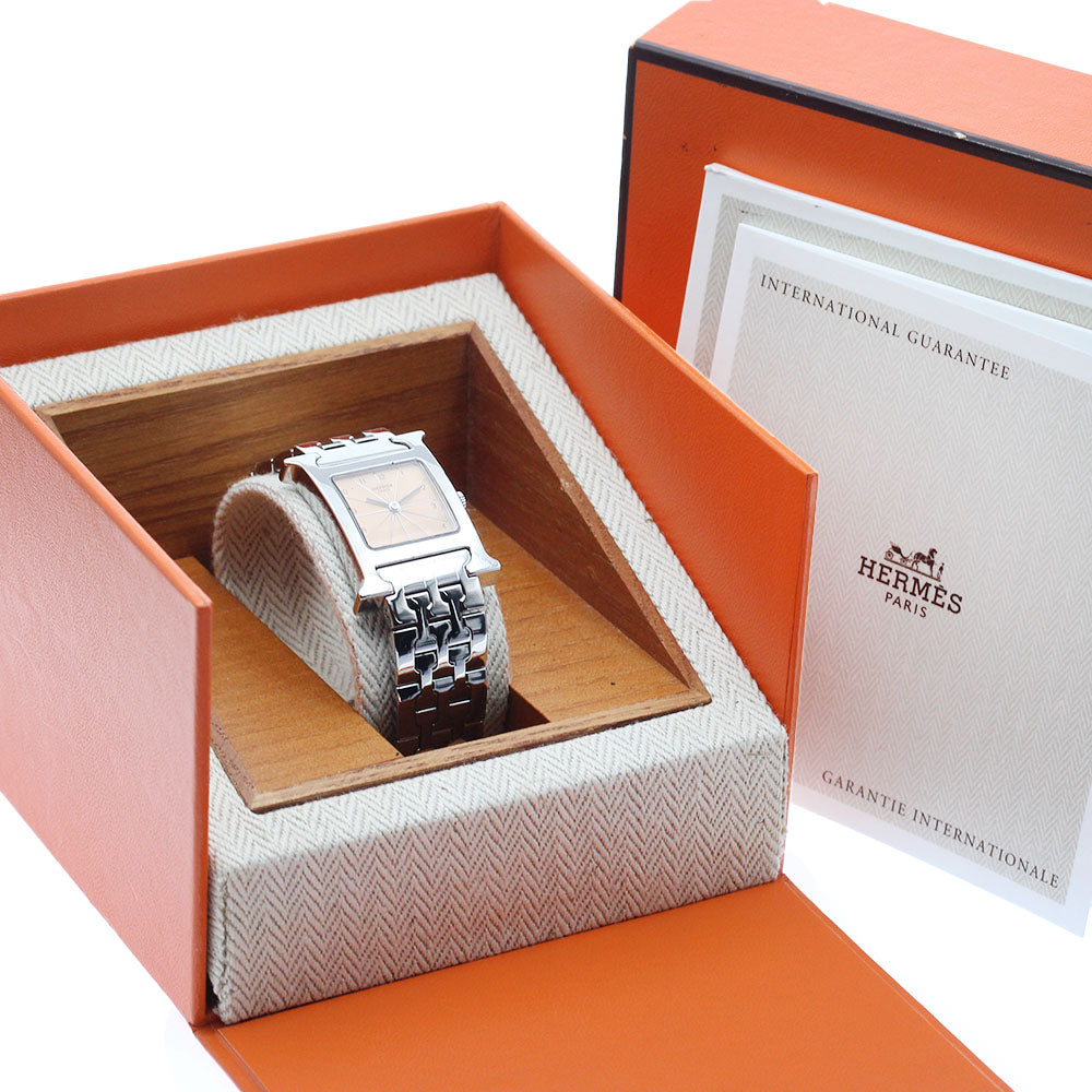 HERMES H watch HH1.210 Orange Dial Quartz Ladies Watch_881359