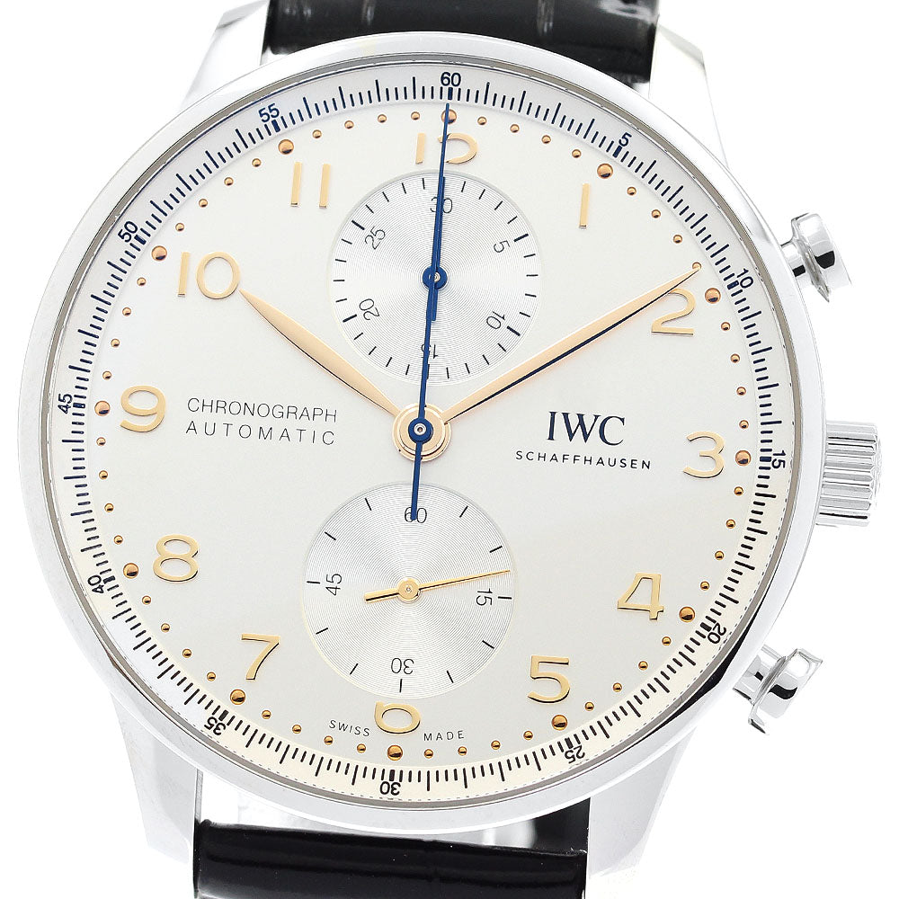 IWC SCHAFFHAUSEN Portuguese Chronograph IW371604 Chronograph Silver Dial Automatic Men's Watch_881372