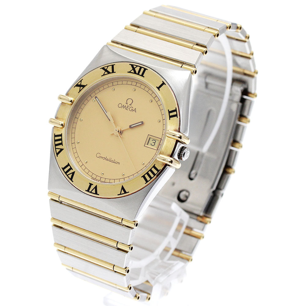 OMEGA Constellation YG bezel full bar gold Dial Quartz Men's Watch_881392