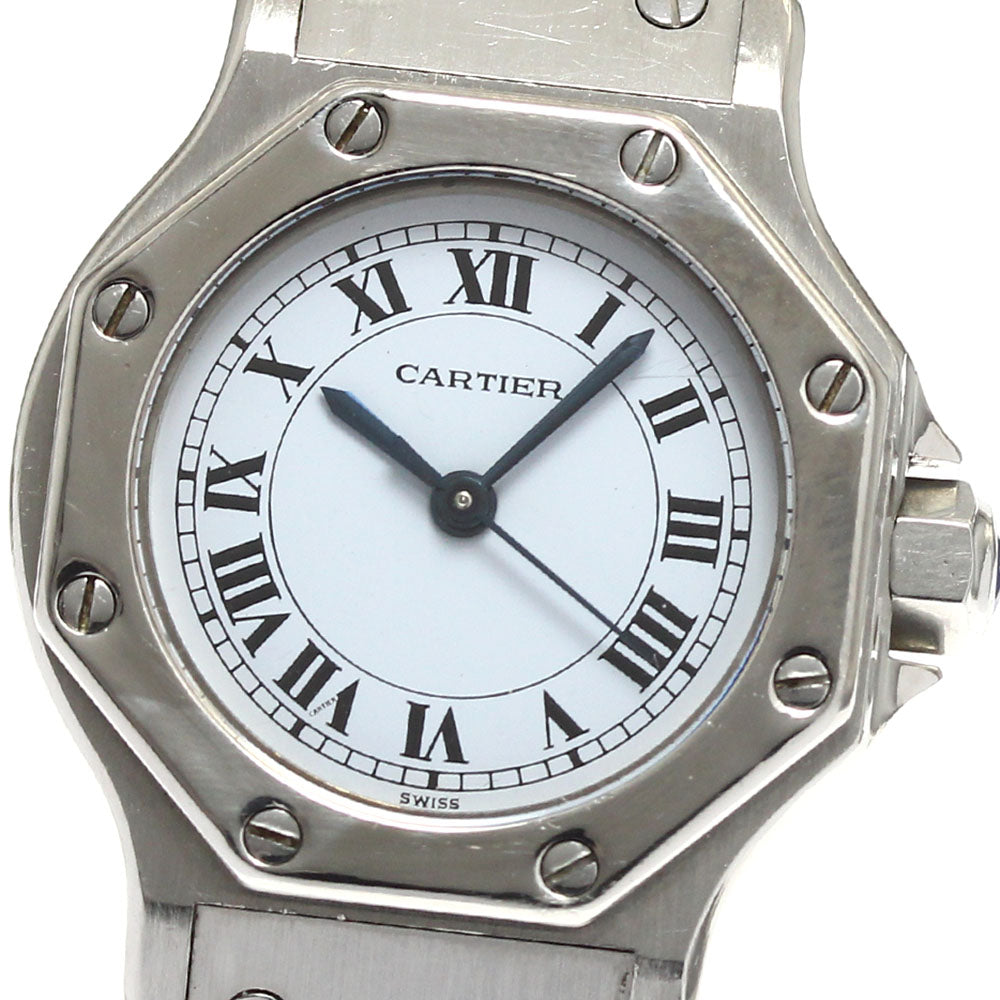 CARTIER Santos Octagon SM White Dial Automatic Ladies Watch_881397
