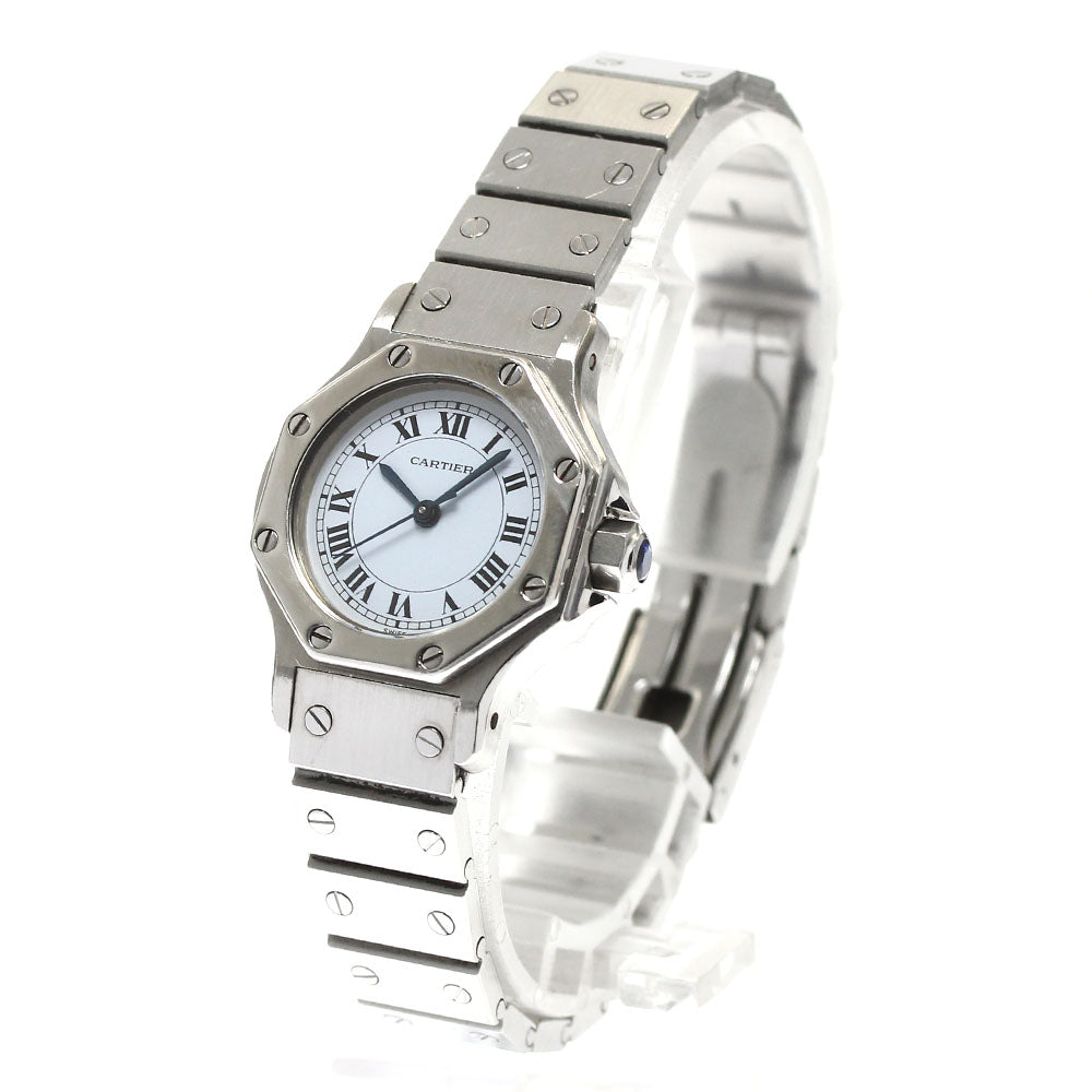CARTIER Santos Octagon SM White Dial Automatic Ladies Watch_881397