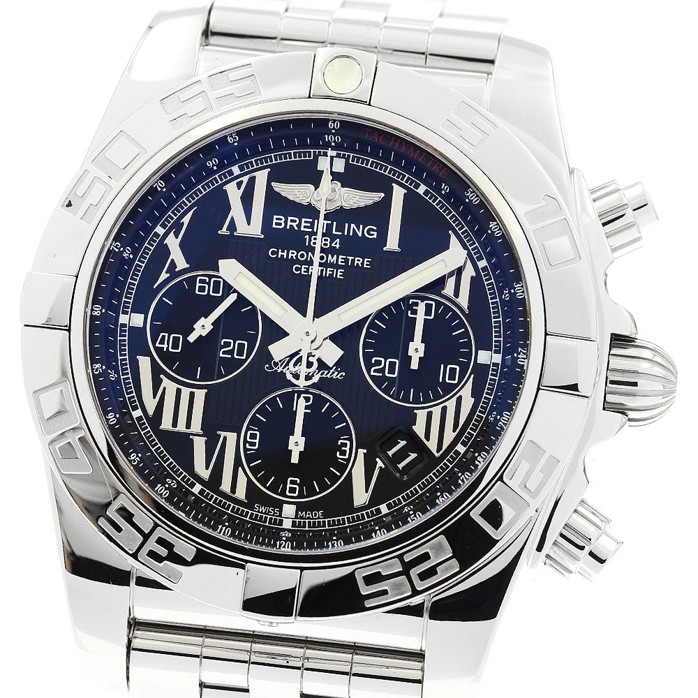 BREITLING Chronomat 44 AB0110 Date Chronograph black Dial Automatic Men's_881409
