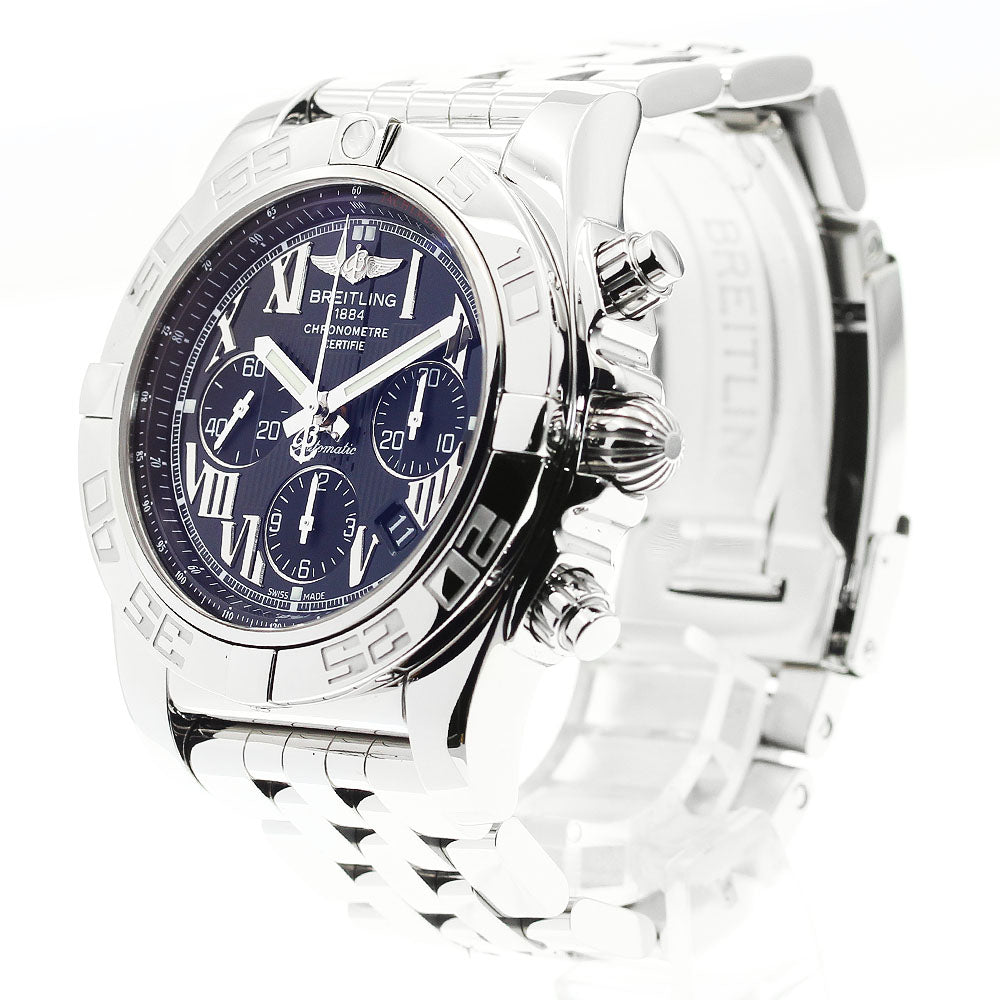 BREITLING Chronomat 44 AB0110 Date Chronograph black Dial Automatic Men's_881409