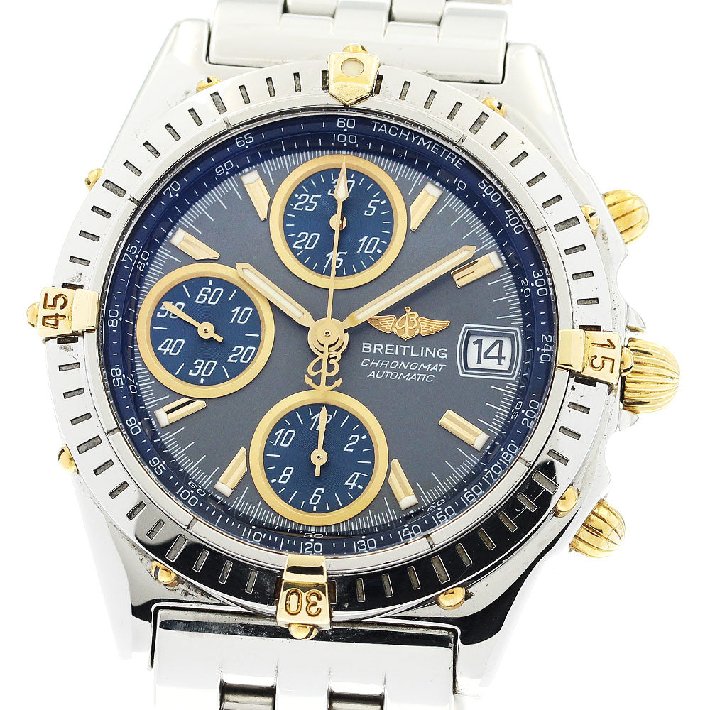 BREITLING Chronomat B13350 Chronograph Gray / navy Dial Automatic Men's_881410