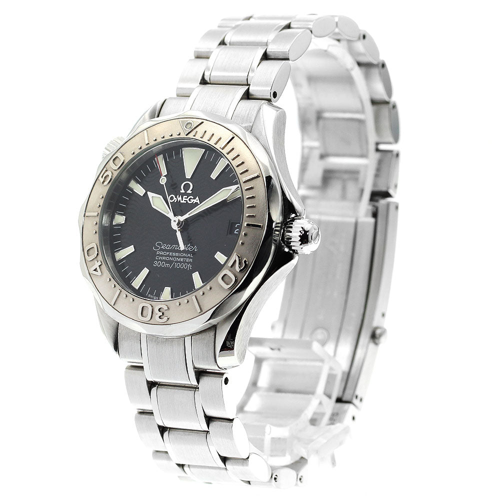 OMEGA Seamaster300 2236.50 WG bezel date black Dial Automatic Boy's Watch_881424