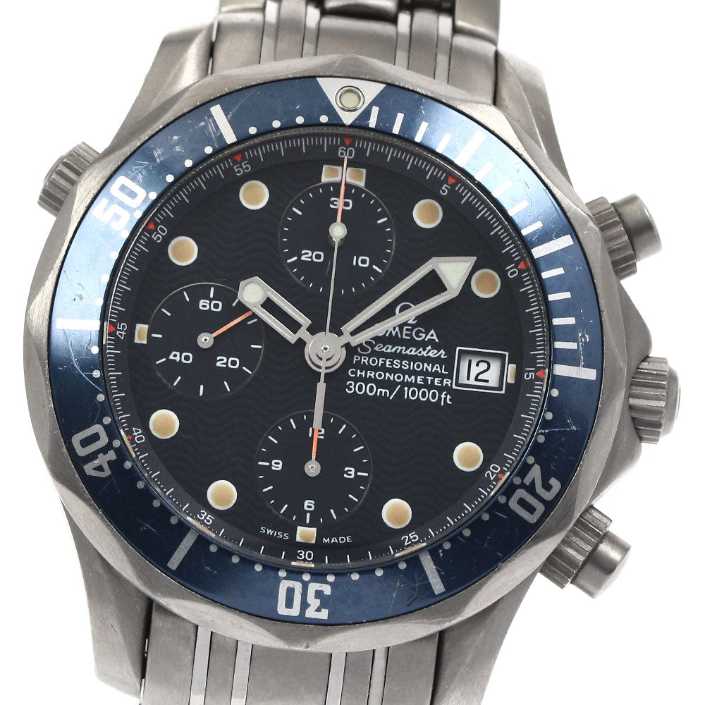 OMEGA Seamaster300 2298.80 Chronograph Navy Dial Automatic Men's Watch_881431