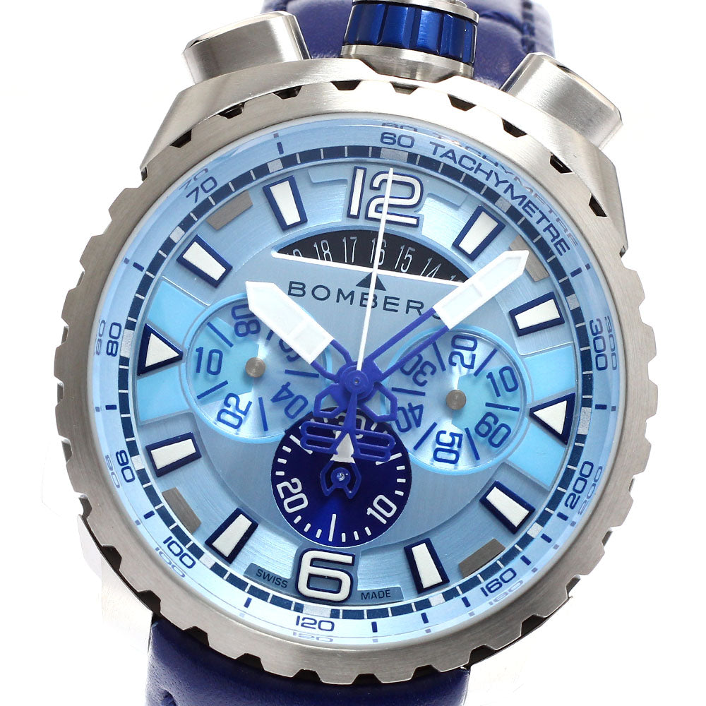 BOMBERG BOLT-68 BS45CHSS.050-7.3 Chronograph Date Ice Quartz Men's Watch_881520
