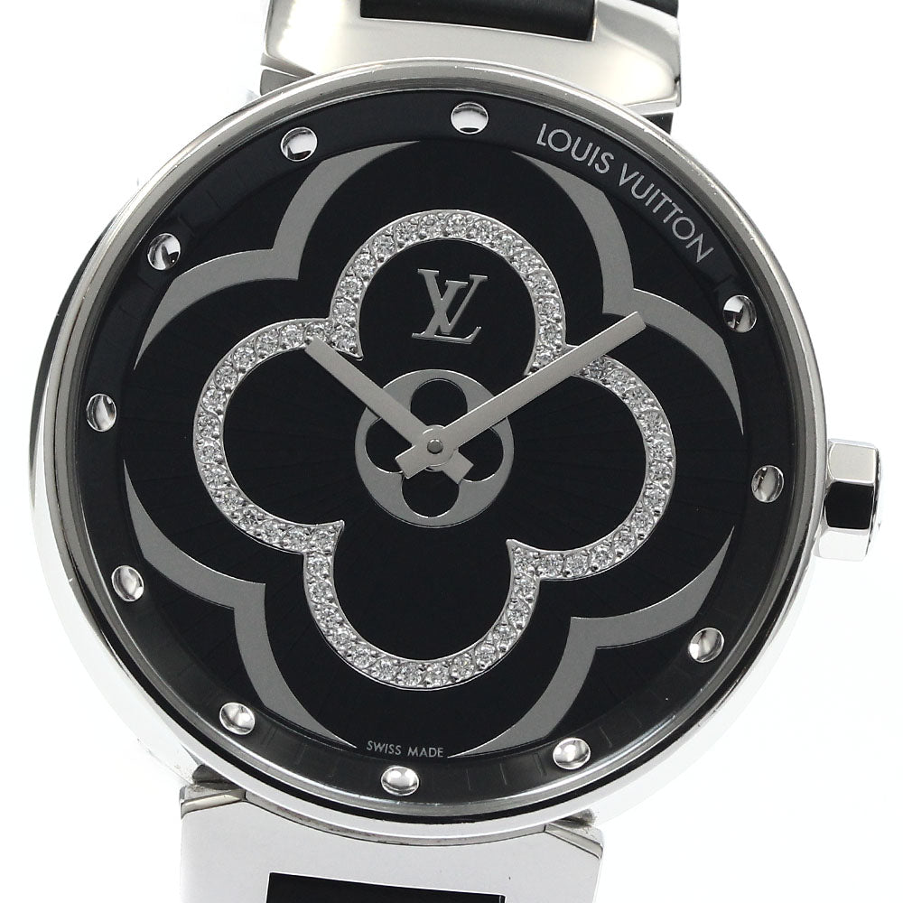 LOUIS VUITTON Tambour Moon Divine QA020 black Dial Quartz Ladies Watch_881587