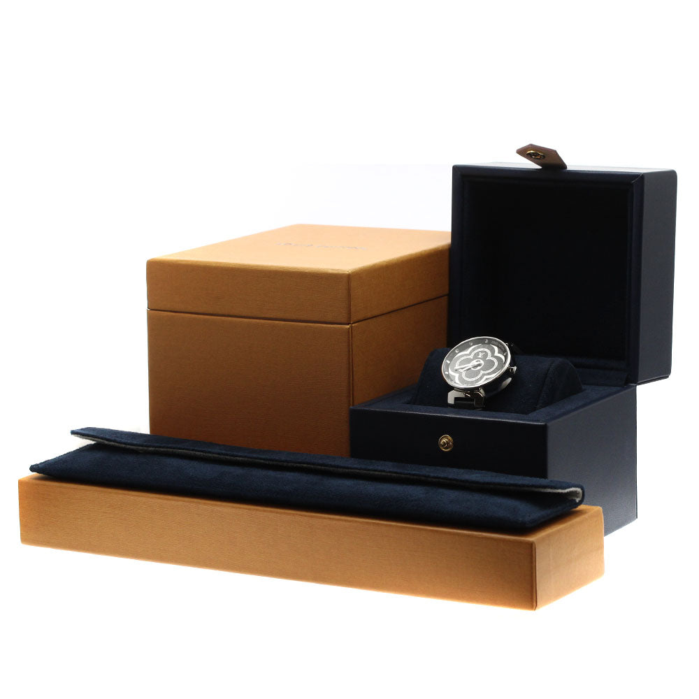 LOUIS VUITTON Tambour Moon Divine QA020 black Dial Quartz Ladies Watch_881587