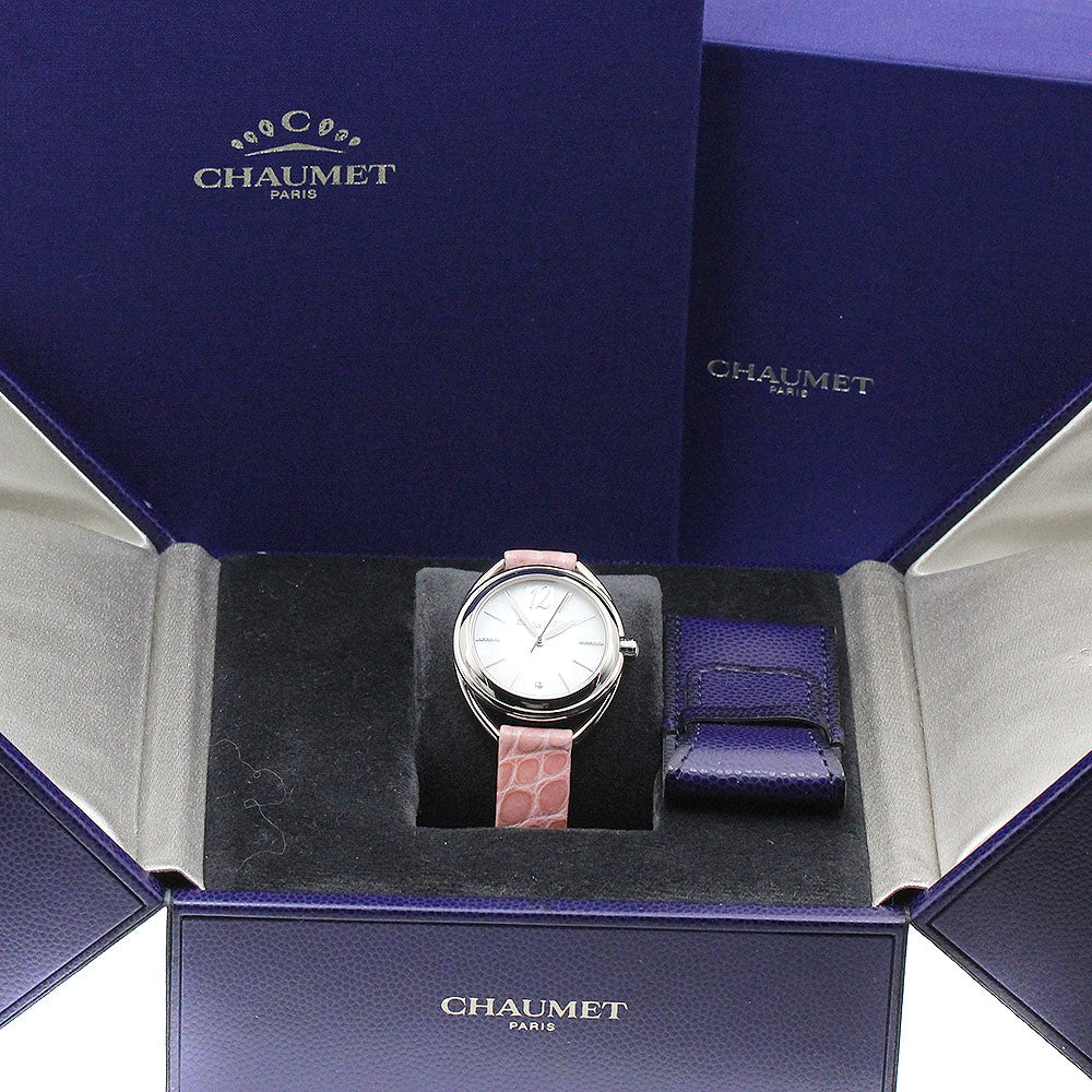 Chaumet Lian W23213-24A Diamond index White shell Dial Quartz Ladies Watch_881597