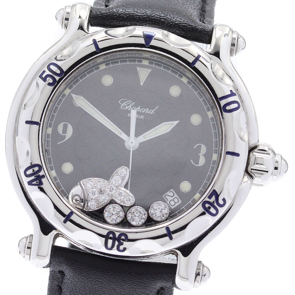 Chopard Happy sport happy fish 28/8347 Date black Dial Quartz Men's Watch_881601
