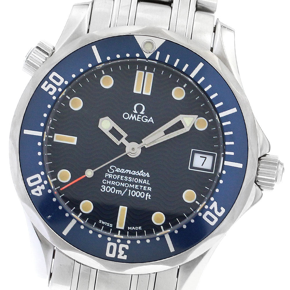 OMEGA Seamaster300 2551.80 Date Navy Dial Automatic Boy's Watch_881604