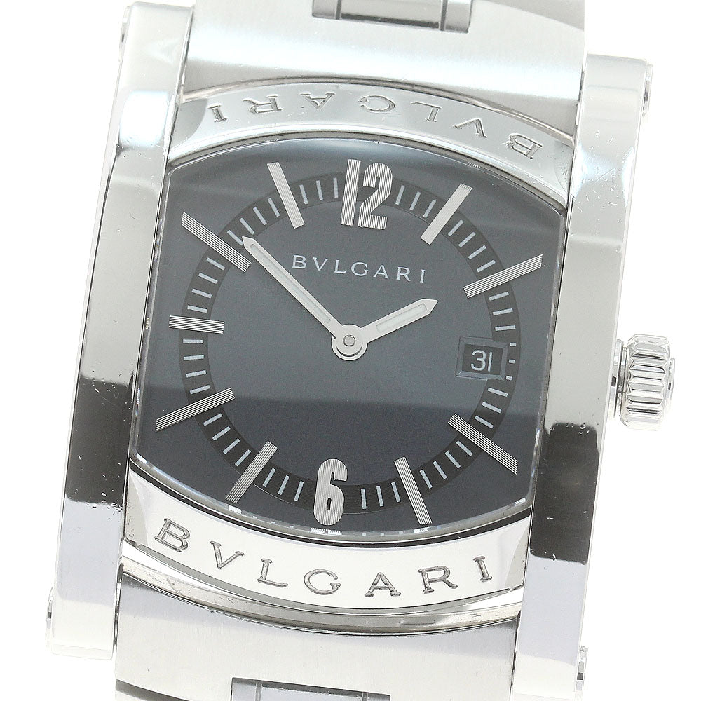 BVLGARI Assioma AA39S Date Dark gray Dial Quartz Boy's Watch_881621