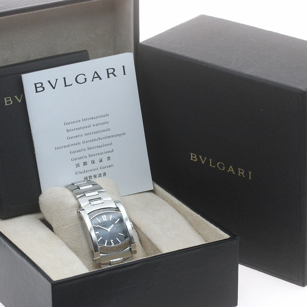 BVLGARI Assioma AA39S Date Dark gray Dial Quartz Boy's Watch_881621