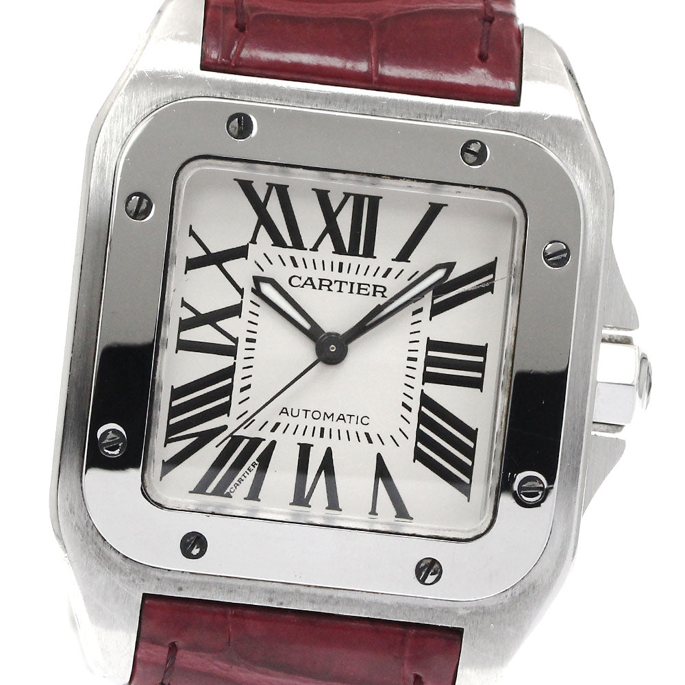 CARTIER Santos 100 MM W20126X8 Silver Dial Automatic Boy's Watch_881645