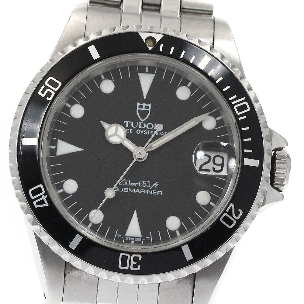 TUDOR Prince Oyster Date Submariner 75090 Black Dial Automatic Men's_881649