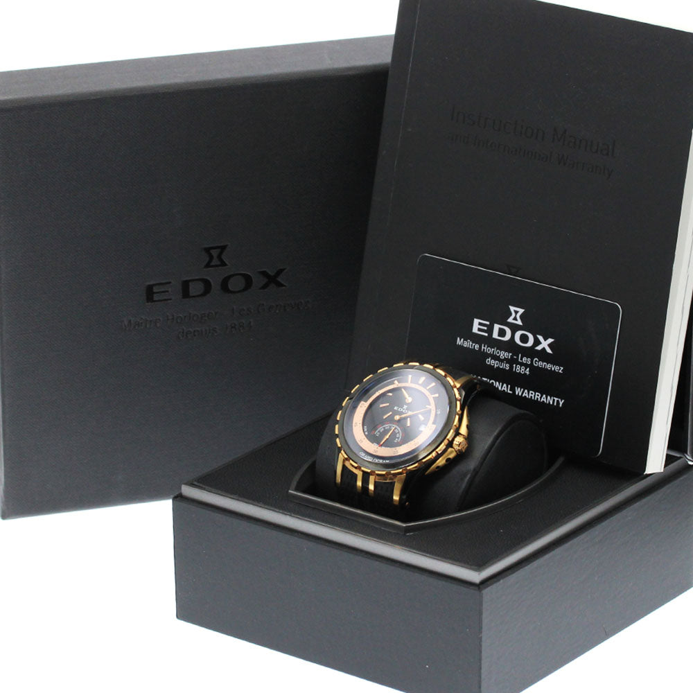 EDOX Grand Ocean 77002 Date regulator black Dial Automatic Men's Watch_881652