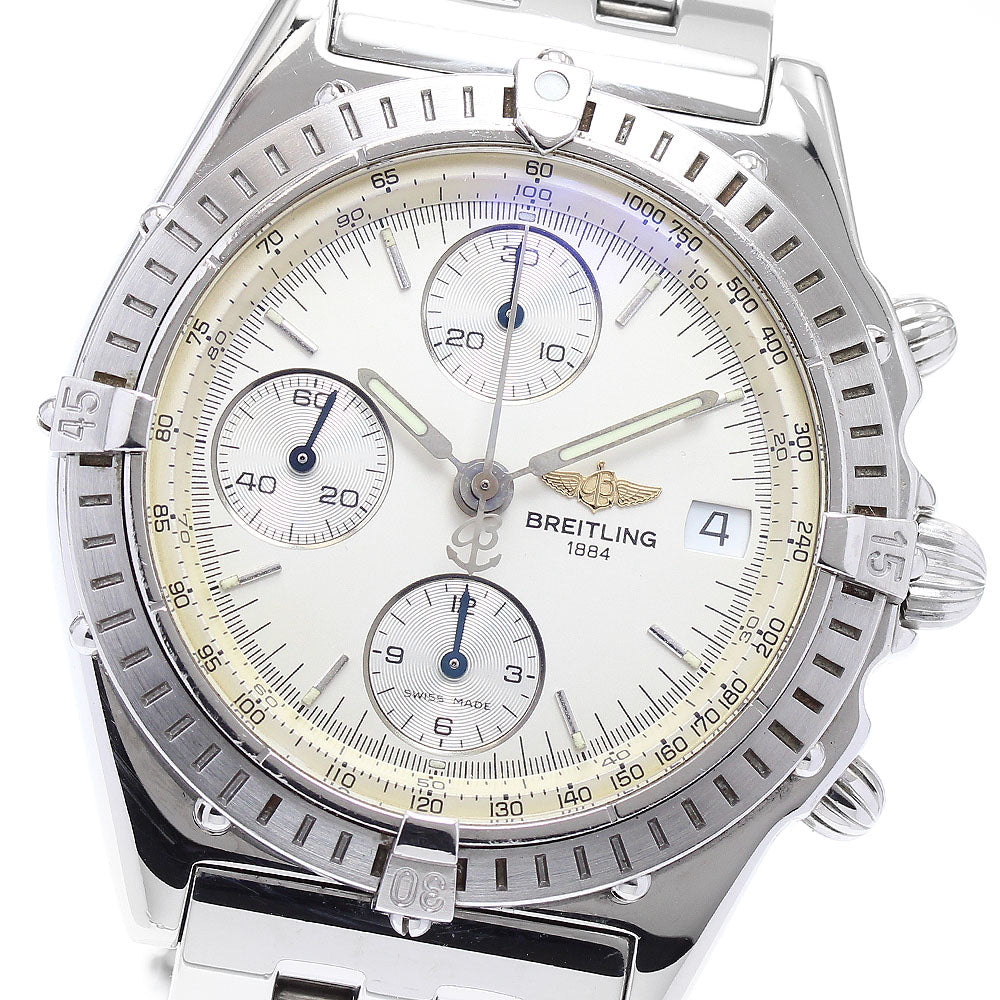 BREITLING Chronomat A13050 Date Chronograph white Dial Automatic Men's_881659