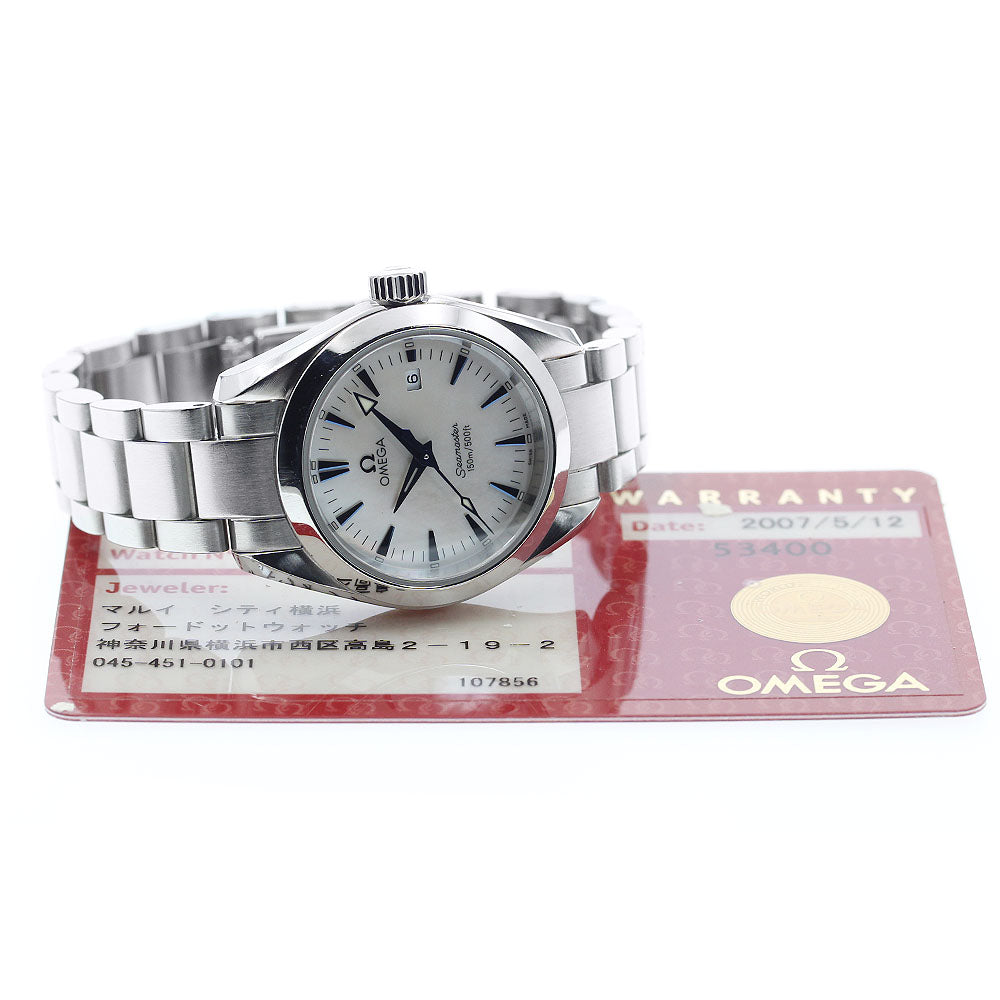 OMEGA Seamaster Aqua Terra 2577.70 Date White shell Dial Quartz Ladies Watch_881678