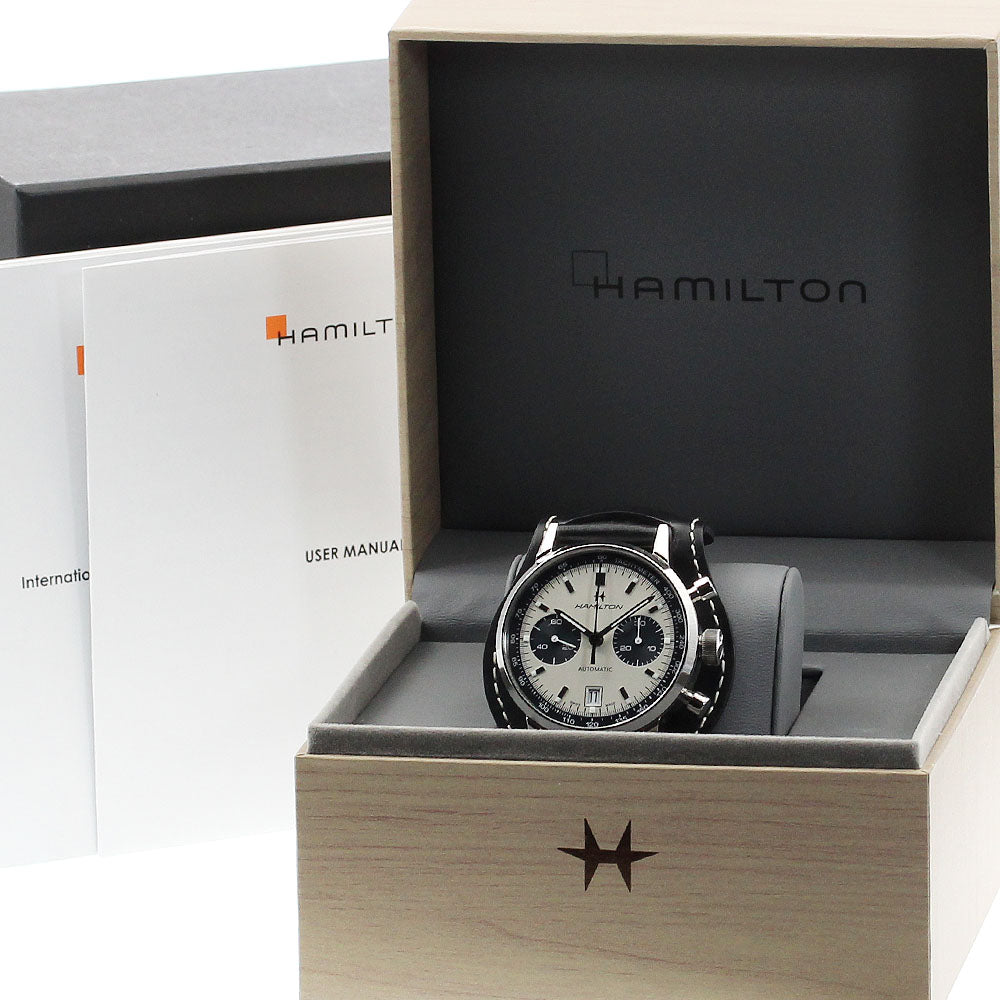 HAMILTON Intramatic H384160 Chronograph Date Beige / black Dial Automatic Men's Watch_881768