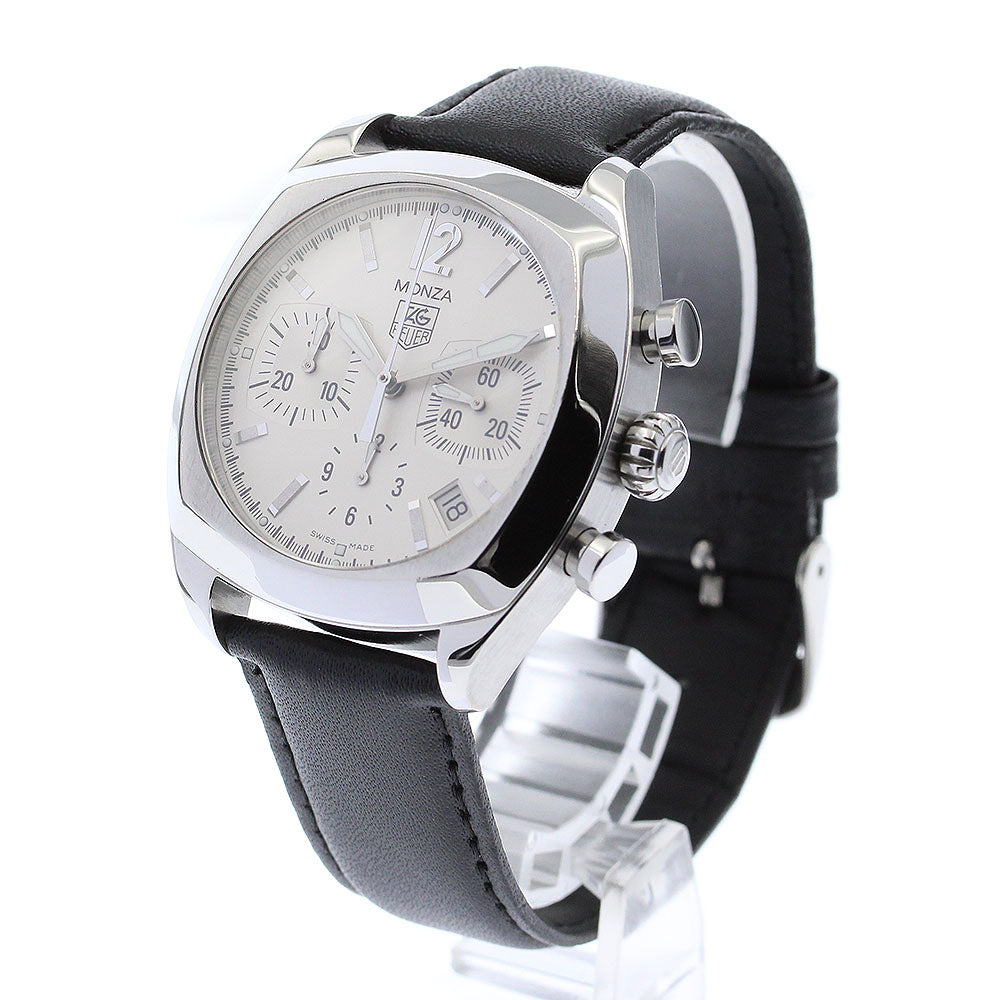 TAG HEUER Monza CR2114-0 Date Chronograph Silver Dial Automatic Men's _881809
