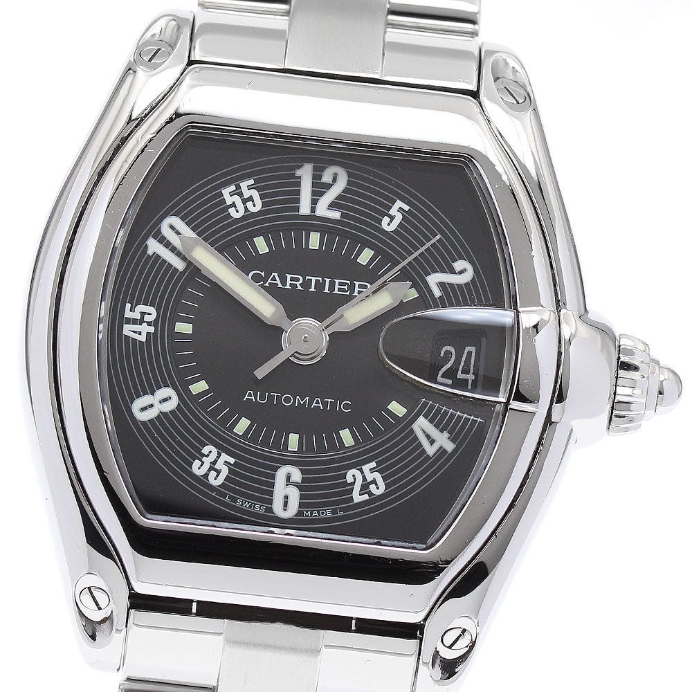 CARTIER Roadster LM W62004V3 Date black Dial Automatic Men's Watch_881819