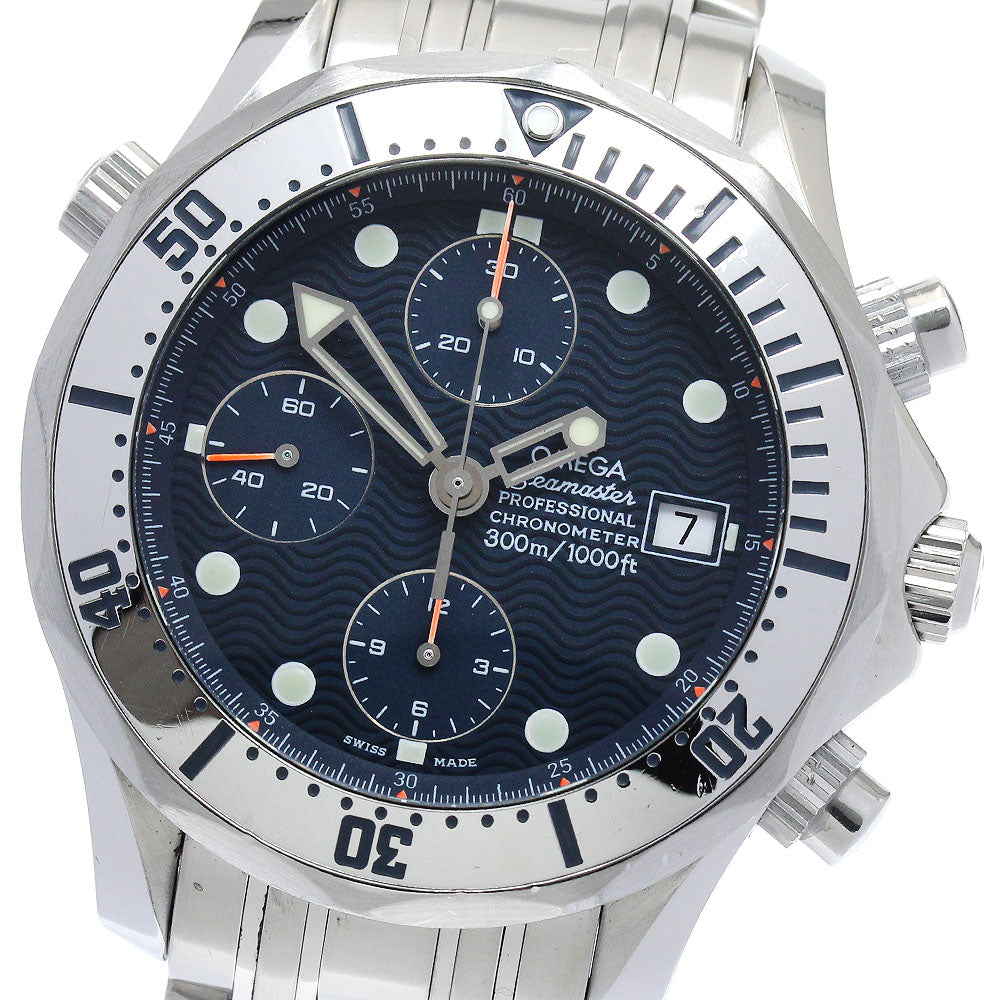 OMEGA Seamaster300 2598.80 Chronograph Navy Dial Automatic Men's Watch_881830