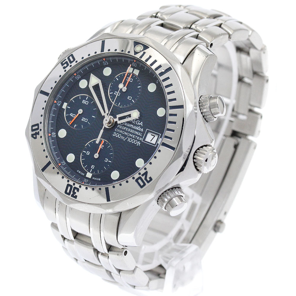 OMEGA Seamaster300 2598.80 Chronograph Navy Dial Automatic Men's Watch_881830
