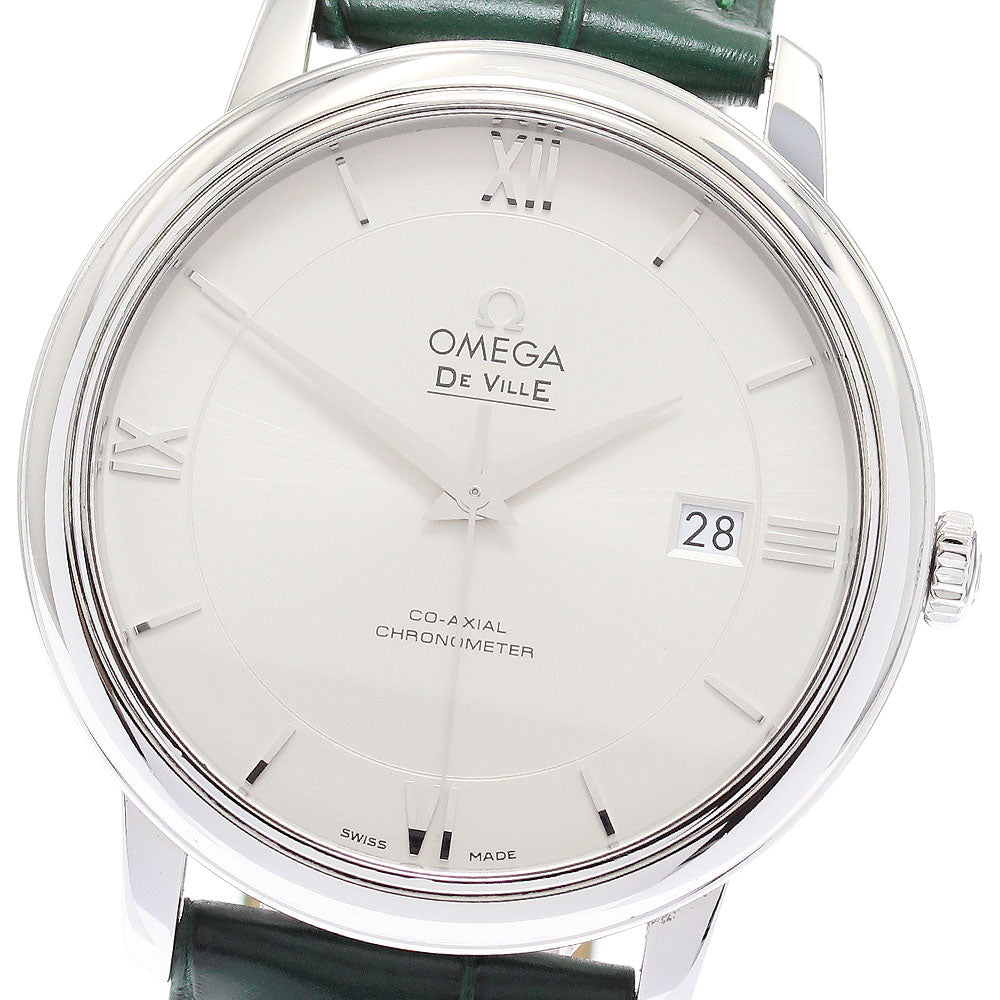 OMEGA De Ville Prestige Coaxial 424.13.40.20.02.001 Date Silver Dial Automatic Men's Watch_881838