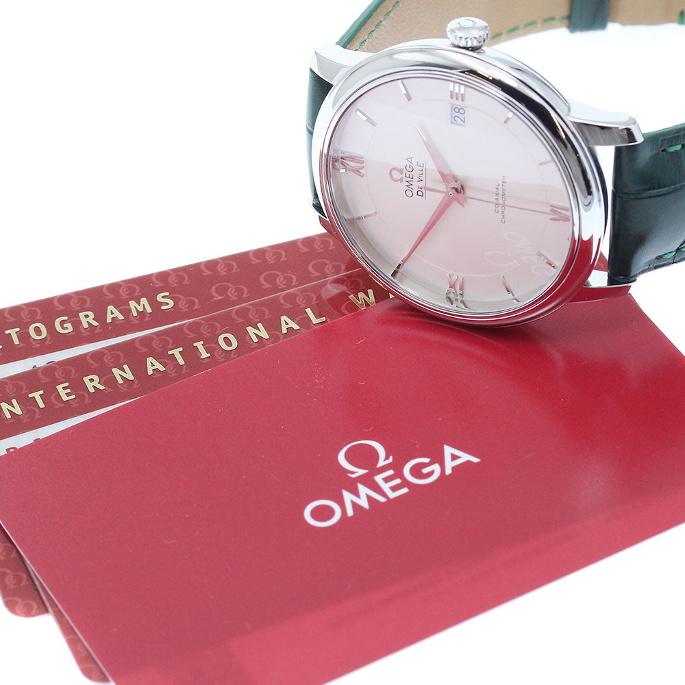 OMEGA De Ville Prestige Coaxial 424.13.40.20.02.001 Date Silver Dial Automatic Men's Watch_881838
