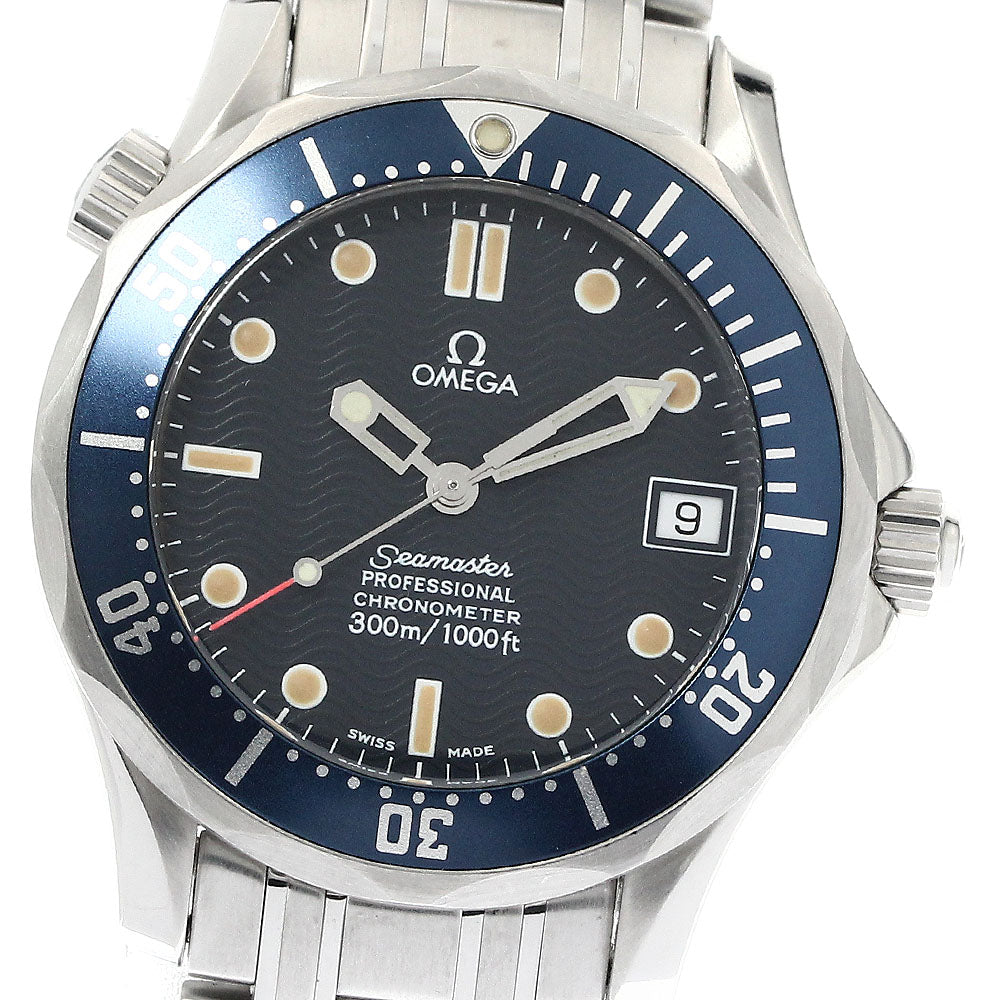 OMEGA Seamaster300 2551.80 Date Navy Dial Automatic Boy's Watch_881846