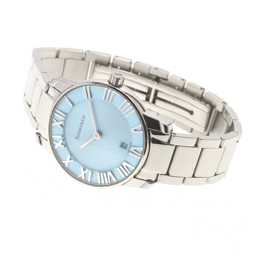 TIFFANY&Co. Atlas 2 hand 37447188 Date blue Dial Quartz Ladies Watch_881877