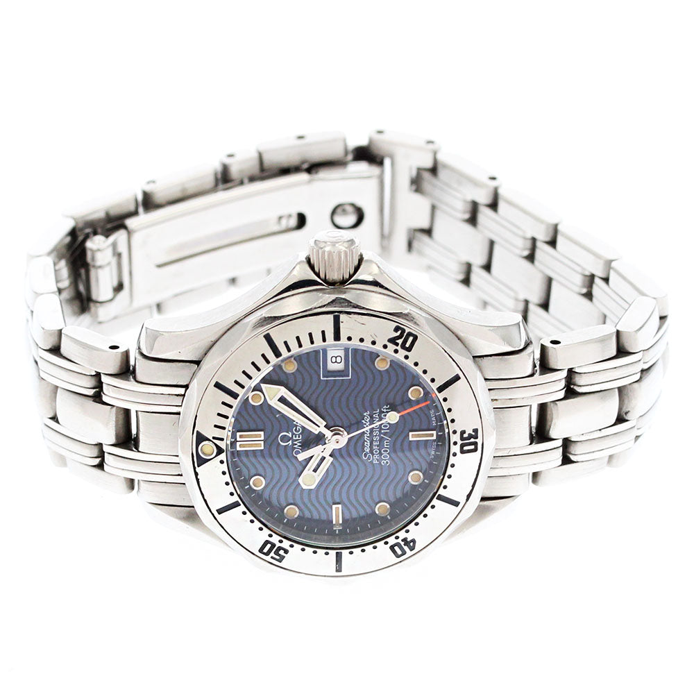 OMEGA Seamaster300 2582.80 Date Navy Dial Quartz Ladies Watch_881883