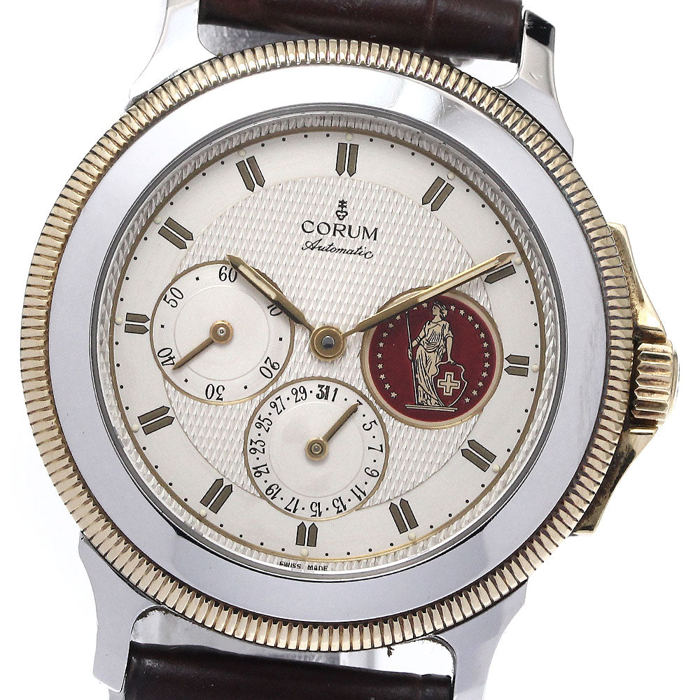 CORUM Mechanic 74.111.21 YG bezel Silver Dial Automatic Men's Watch_881897