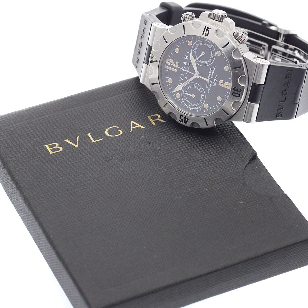 BVLGARI Diagono Scuba SCB38S Chronograph black Dial Automatic Men's Watch_881899