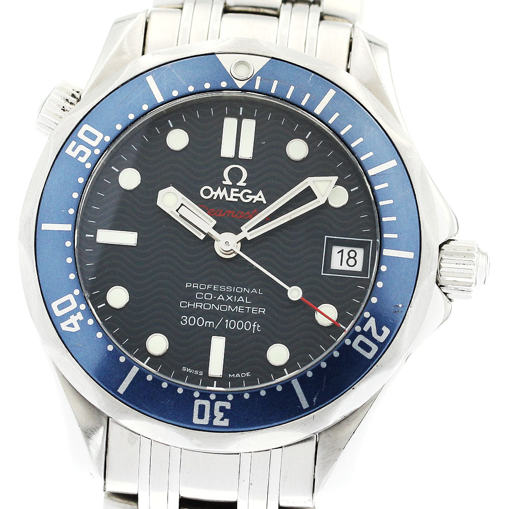 OMEGA Seamaster300 2222.80 Date Co-Axial Navy Dial Automatic Boy's Watch_881907