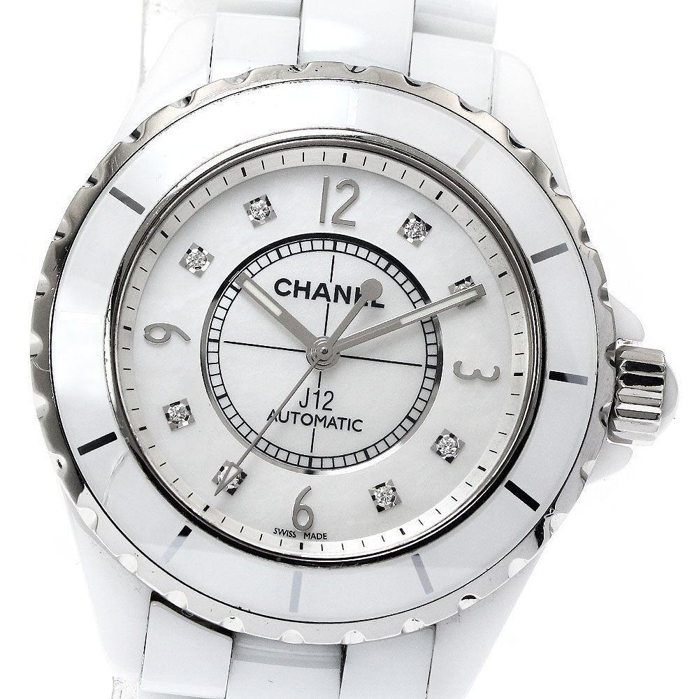 CHANEL J12 H2423 White ceramic 8P diamond White shell Dial Automatic Men's Watch_881908
