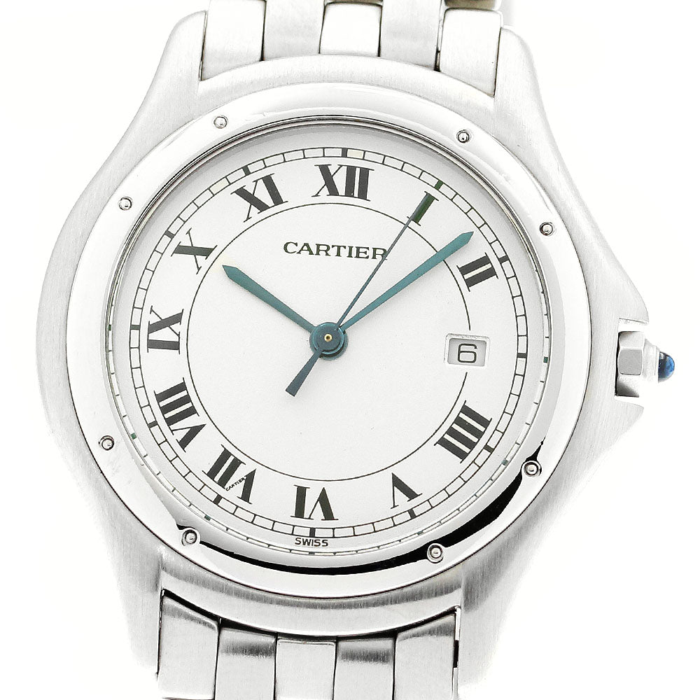 CARTIER PANTHERE Cougar LM Date beige Dial Quartz Boy's Watch_881911