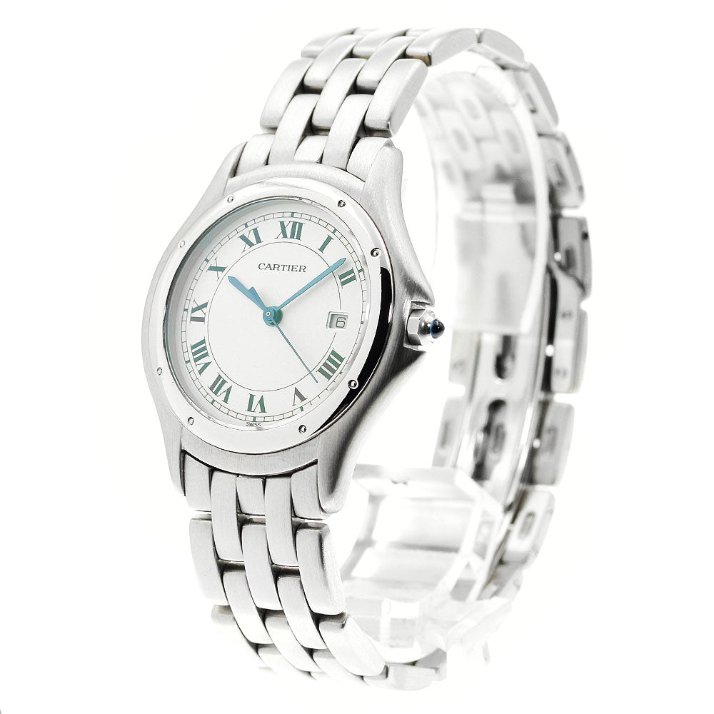 CARTIER PANTHERE Cougar LM Date beige Dial Quartz Boy's Watch_881911