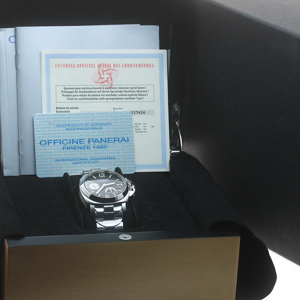 PANERAI Luminor PAM00126 Power reserve date black Dial Automatic Men's_881928