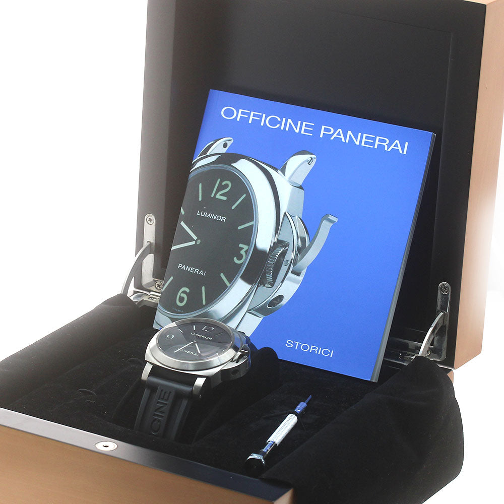 PANERAI Luminor base PAM00176 black Dial Hand Winding Men's Watch_881979