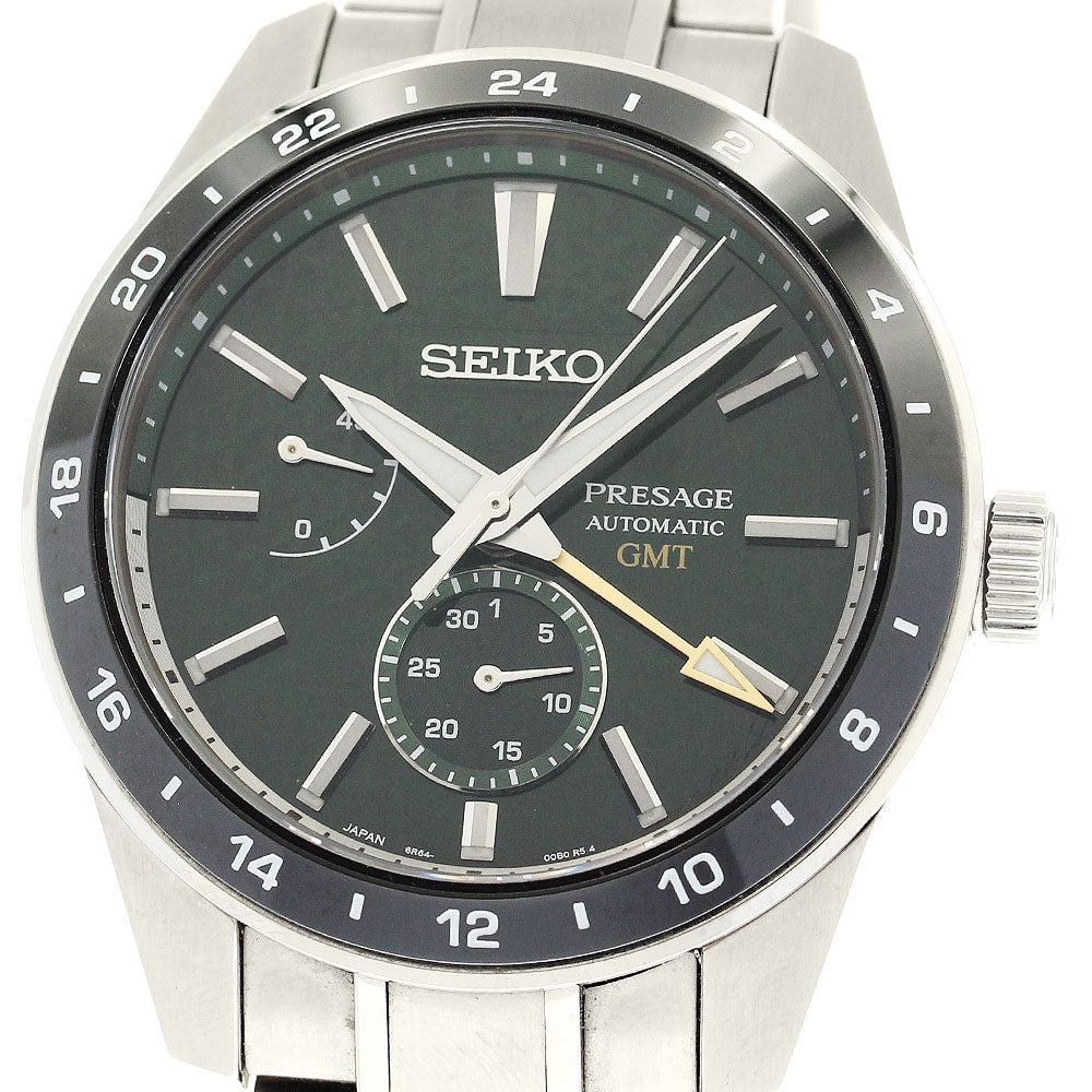 SEIKO Presage SARF003/6R64-00C0 GMT green Dial Automatic Men's Watch_881997