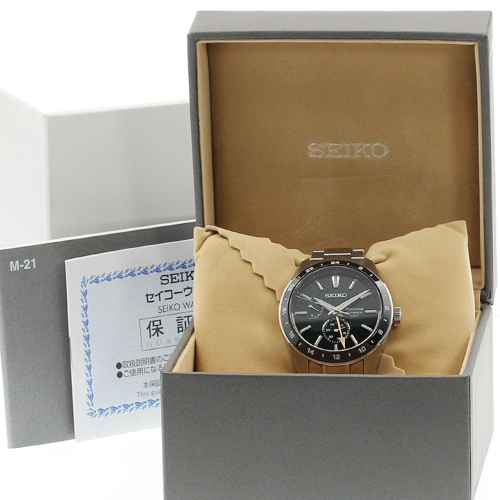 SEIKO Presage SARF003/6R64-00C0 GMT green Dial Automatic Men's Watch_881997