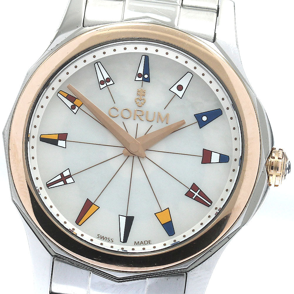 CORUM Admiral's Cup Legend 32 A020/03661 PG bezel Quartz Men's Watch_882005