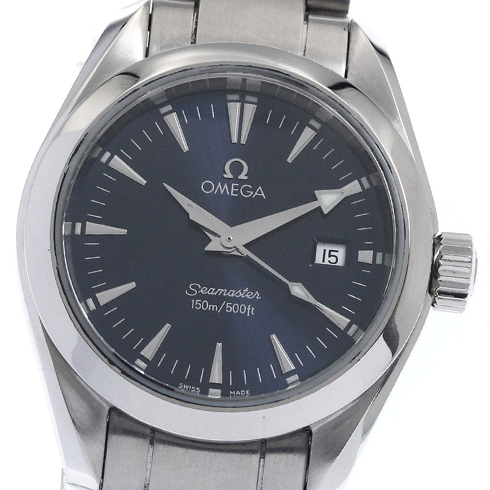 OMEGA Seamaster Aqua Terra 2577.80 Date Navy Dial Quartz Ladies Watch_882009