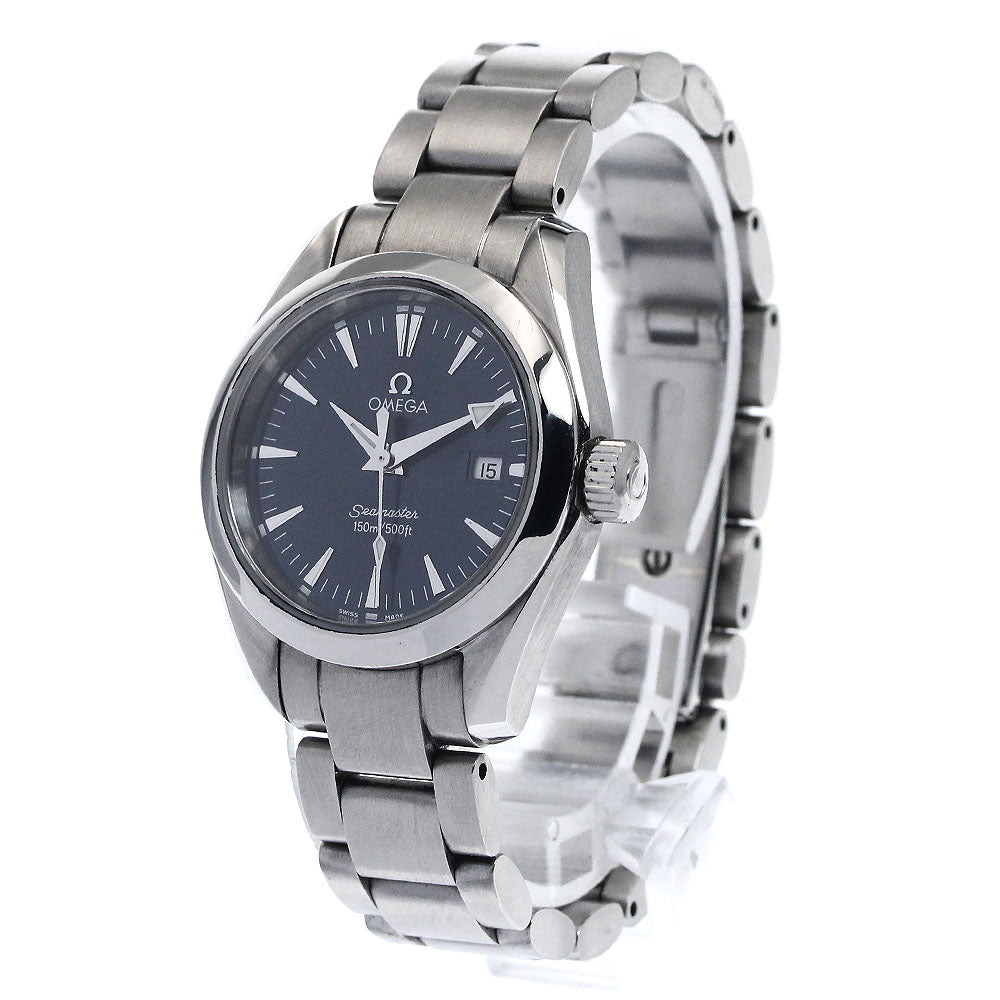 OMEGA Seamaster Aqua Terra 2577.80 Date Navy Dial Quartz Ladies Watch_882009