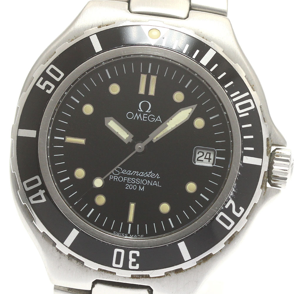 OMEGA Seamaster200m Date Black Dial Quartz Men's Watch_882023