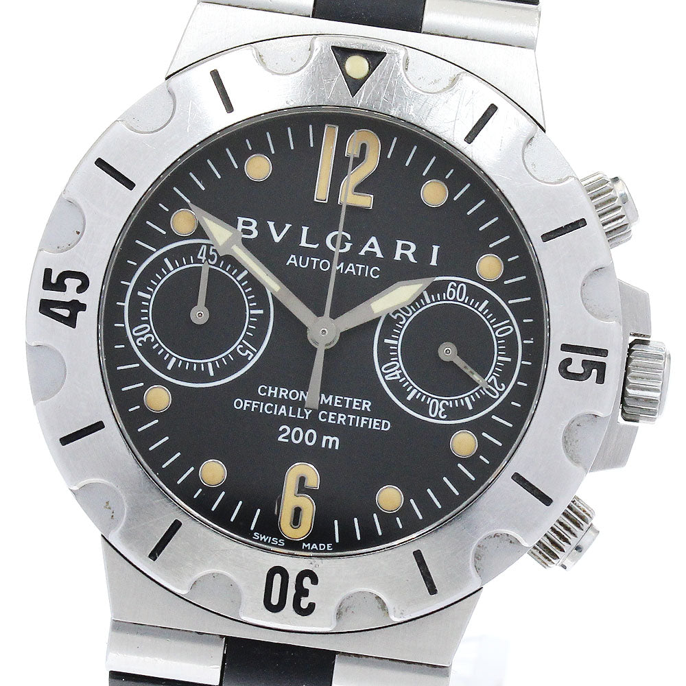 BVLGARI Diagono Scuba SCB38S Chronograph black Dial Automatic Men's Watch_882036