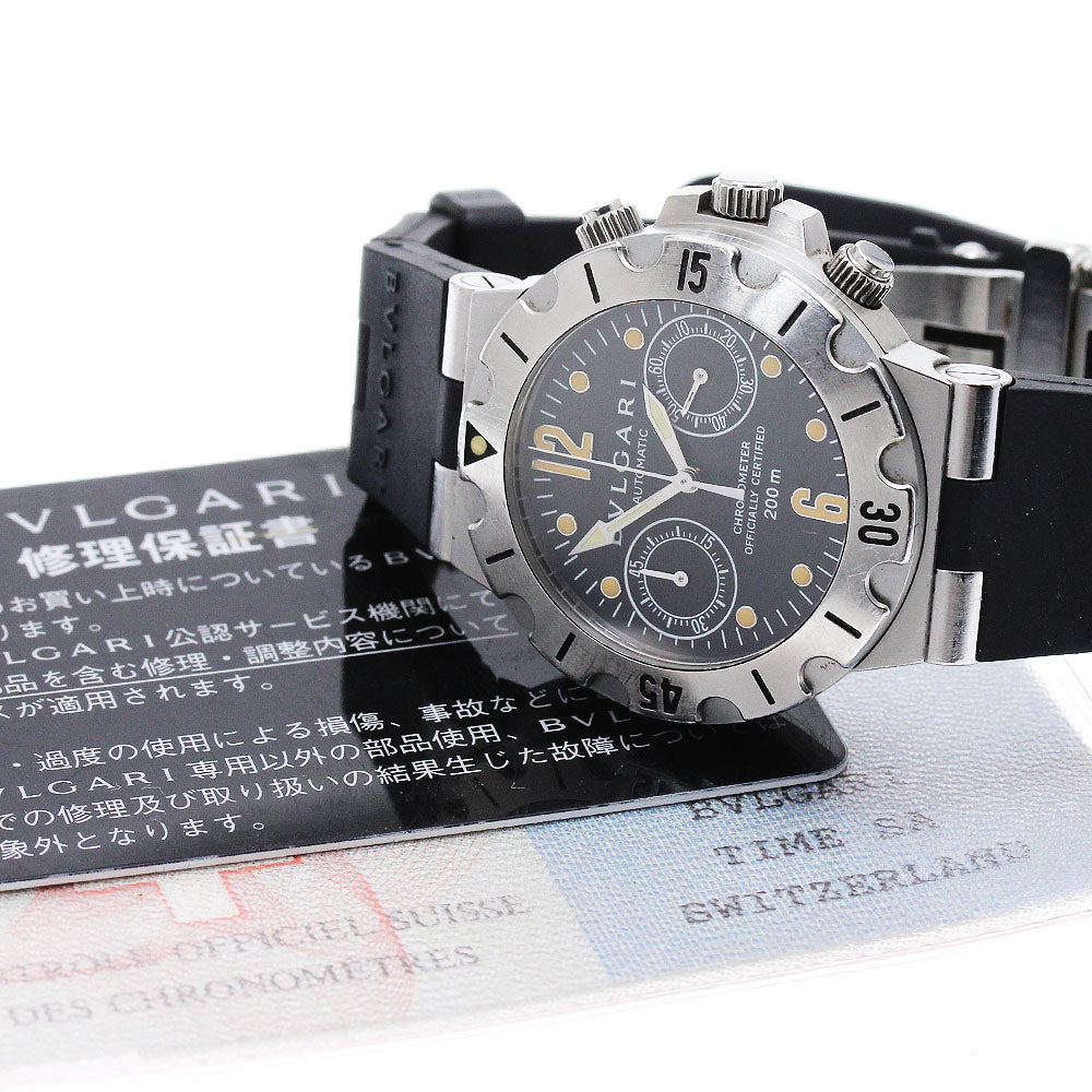BVLGARI Diagono Scuba SCB38S Chronograph black Dial Automatic Men's Watch_882036