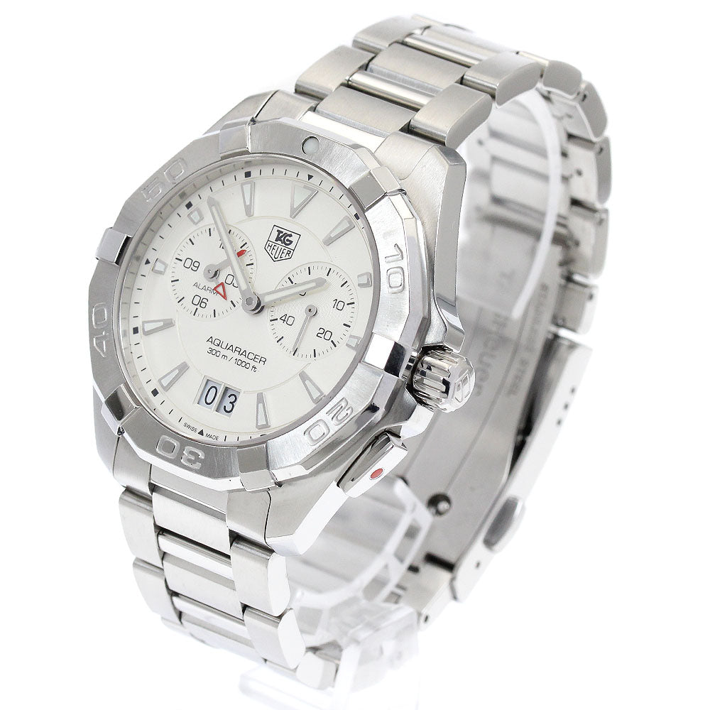 TAG HEUER Aquaracer WAY111Y Alarm Silver Dial Quartz Men's Watch_882055